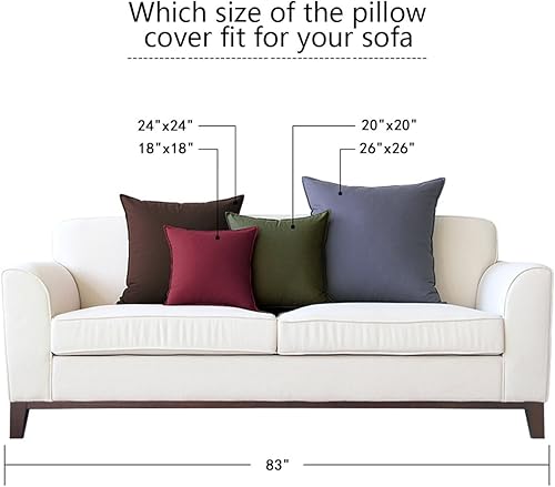 Miniatura 6 de Jeanerlor Fundas de cojín cuadradas y decorativas de lino y algodón suave, para bar, cafetería y habitación de juegos, de 24 x 24 pulgadas (60 x 60