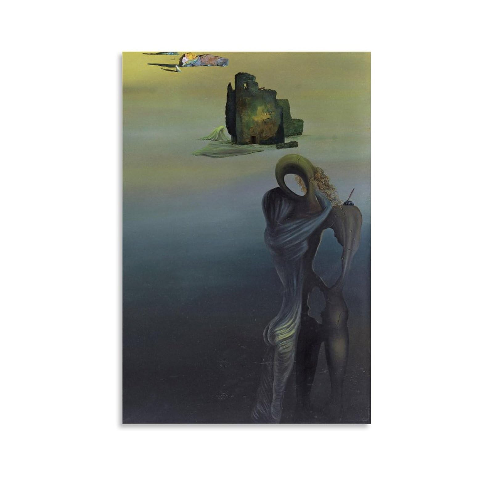 Decter Unframe-Style Gradiva Rediscovers The Anthropomorphic Ruins By Salvador Dalí Painter Artwork Poster Art Print Wall Photo Paint Hanging Picture Family Bedroom Decor Gift 24X36inch(60X90cm)