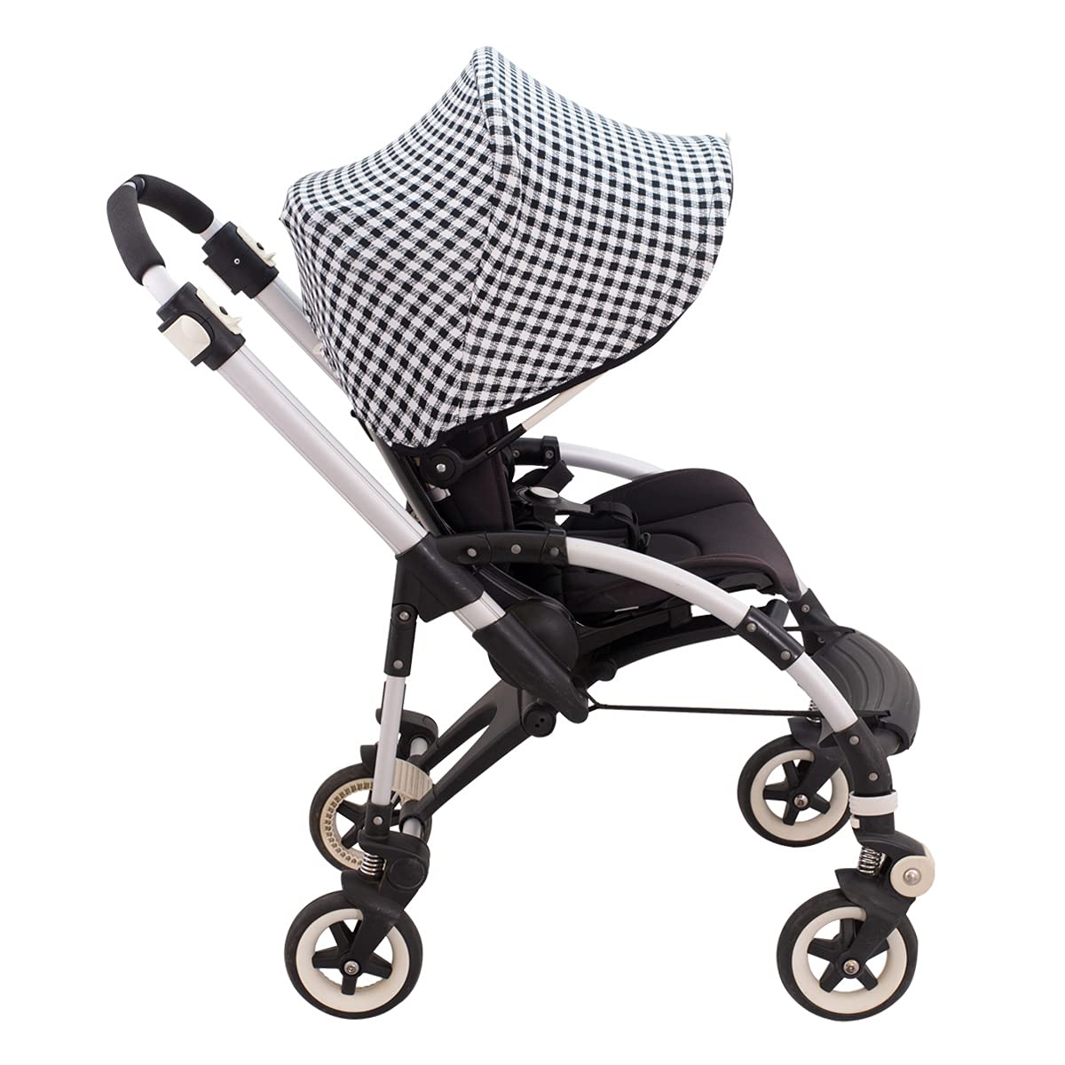 JYOKO KIDS Capota para Silla de Paseo y Cochecito de Bebé compatible con Bugaboo Bee 3, Bee plus, Bee 5, Elaborada en Tejido de Algodón Elástico, Suave y Transpirable (Vichy)