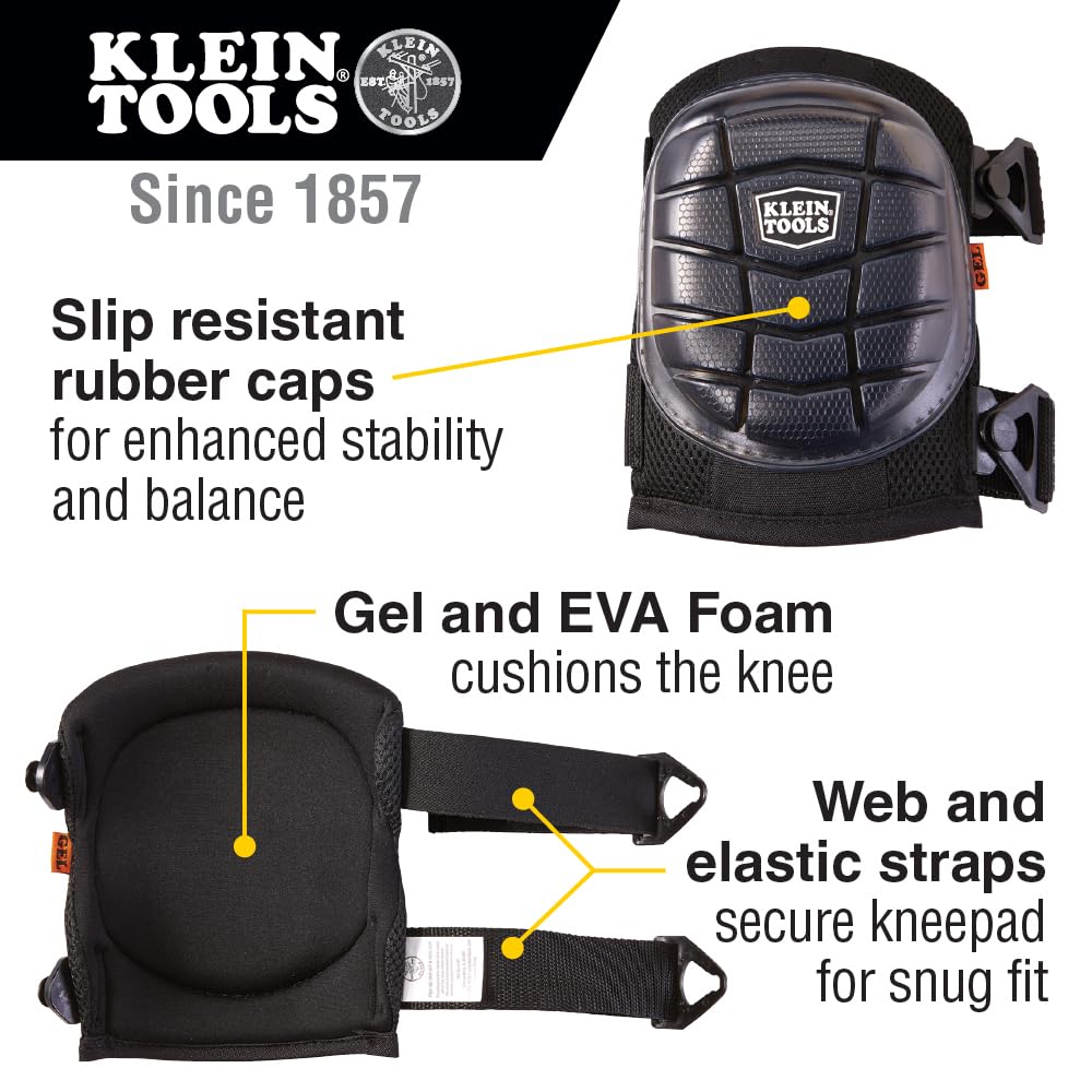 KLEIN TOOLS 60184 Ginocchiere in Gel, Nero