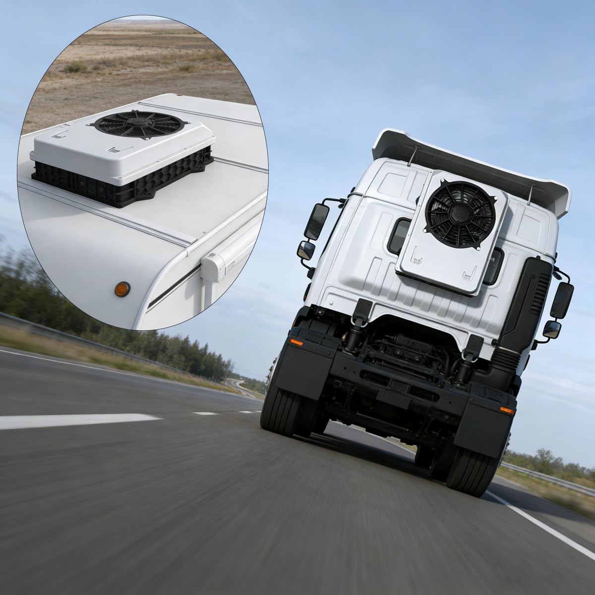DC 12V AC unit RV Air Conditioner Mini Split Fit Truck RV Motorhome Camper Van Trailer Low Noise Energy Saving Ultral Thin Save Room