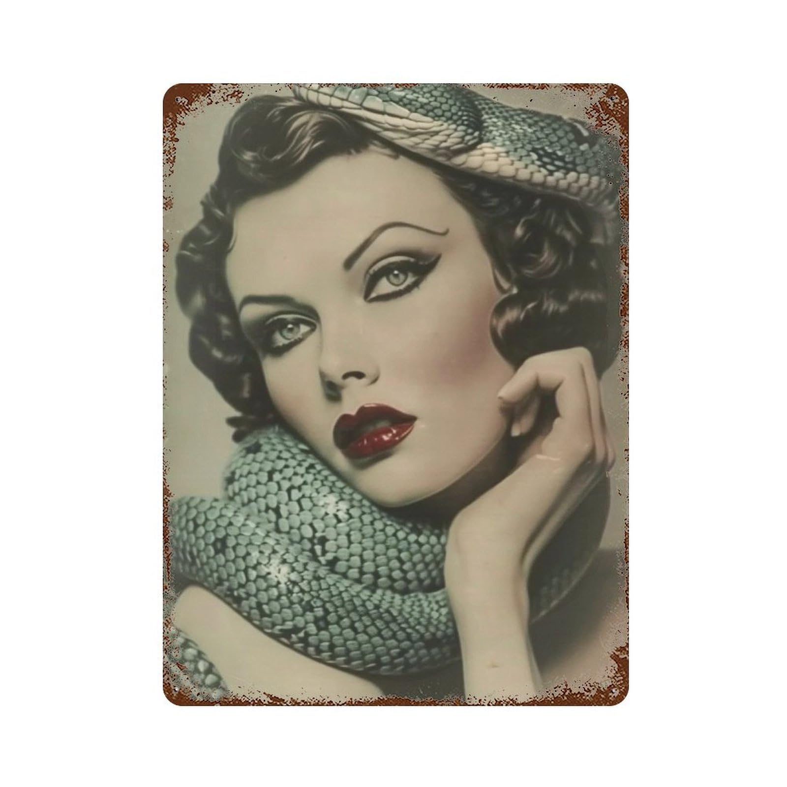 WUJHGRSG Vintage Medusa 04 Wall Art Retro Iron Vintage Metal Tin Sign Poster Modern Decor for Home Cofffee Club Bar Shop Style 40x30cm