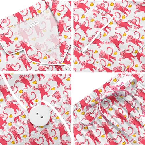 Image of SWOMOG Womens Button Down Pajamas Set Short Sleeve Sleepwear Bride Soft Pj Lounge Sets XS-3XL
