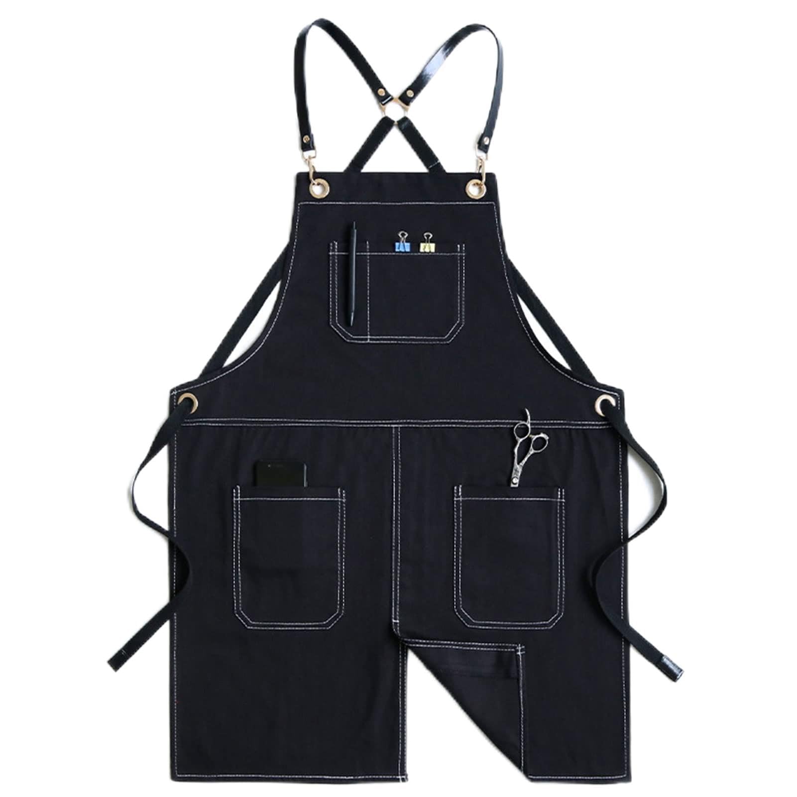 Grembiule da lavoro Grembiule da lavoro in tela cerata XL nero e blu
