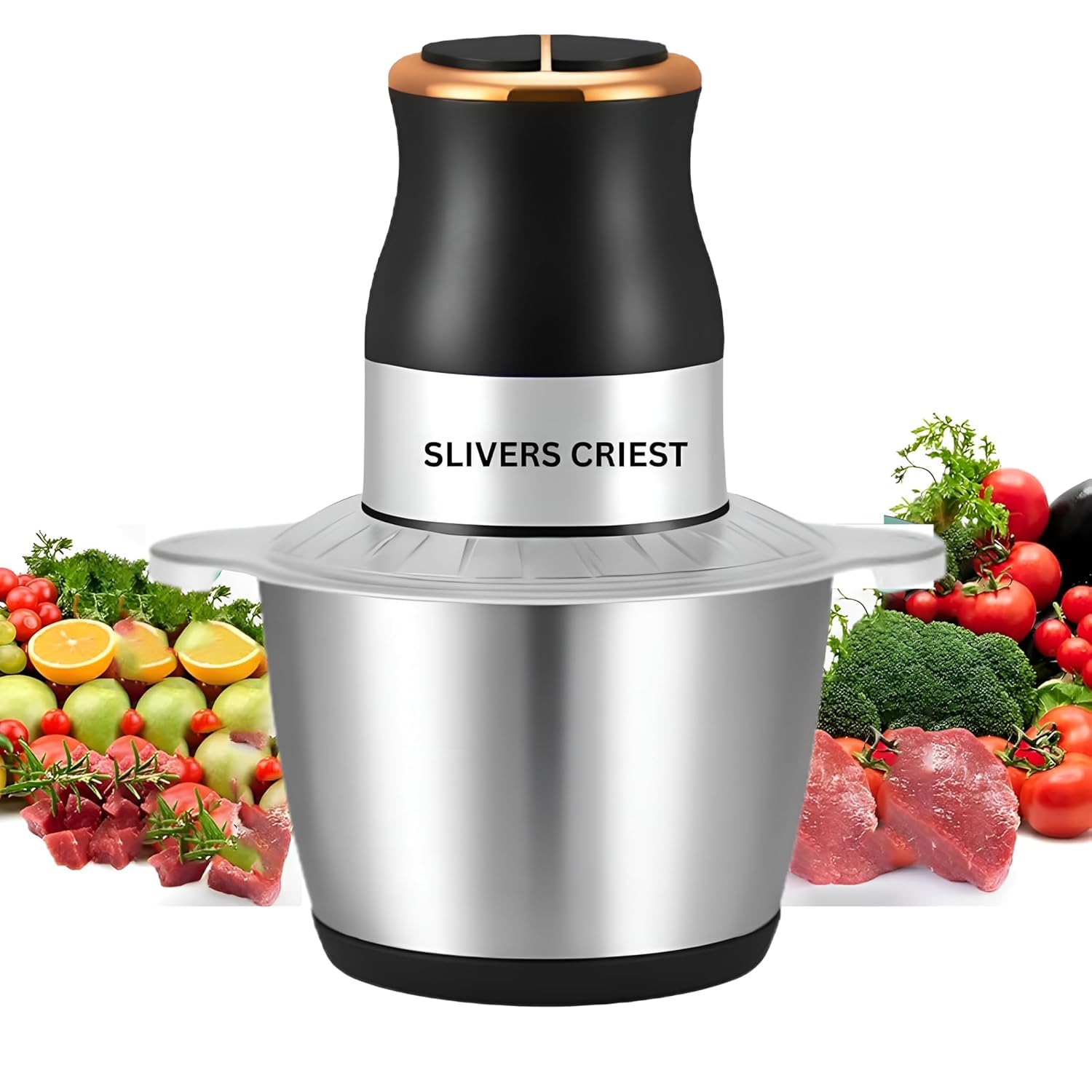 opriQ 3L Heavy-Duty Electric Food Processor with Large Capacity Bowl, Heavy 500W Motor - 2 Speed Modes, Multi-Function Blades, Easy-to-Clean Design, Perfect for Quick Chopping of Onion, Garlic & More-picture-25