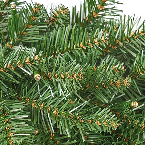 24" Norway Spruce Christmas Wreath W/50 Warm White Led Lights, Battery-Operated, No Timer #TOP5