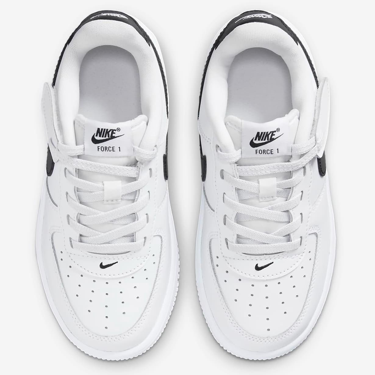 Nike Force 1 Low EasyOn Little Kids' Shoes (FN0237-101, White/Black) Size 8