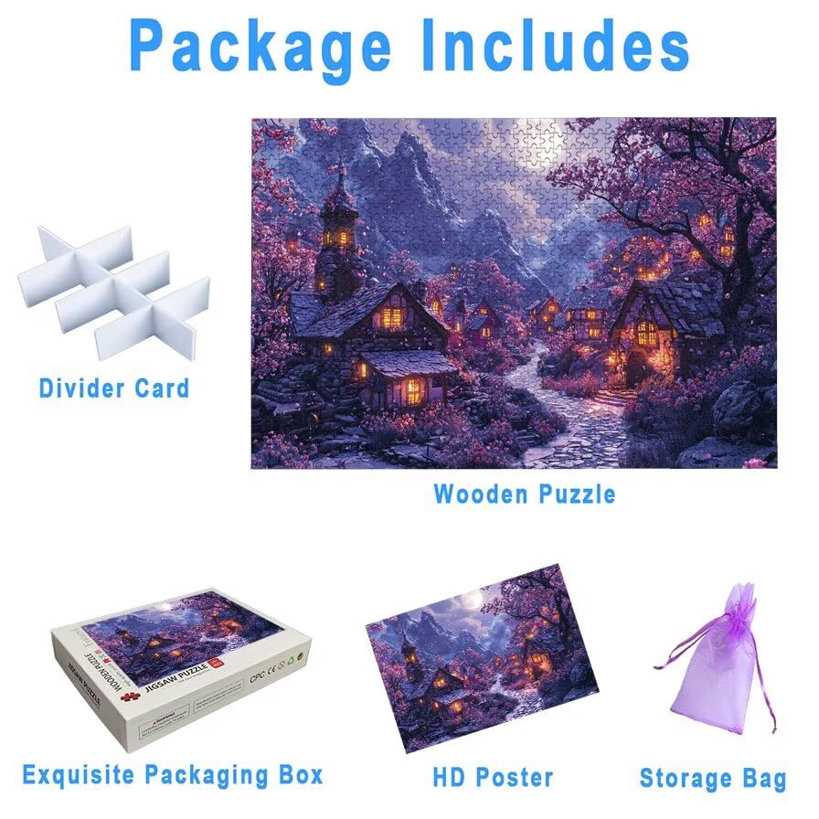 Puzzle 3000 Pièces Adultes, Puzzle 3000 Pieces Paysage pour Adultes, Grand Puzzles Bois Ville avec Boite, Jeu de Concentration pour Toute la Famille, Décoration Maison, Cadeau Femme/Homme, -5667
