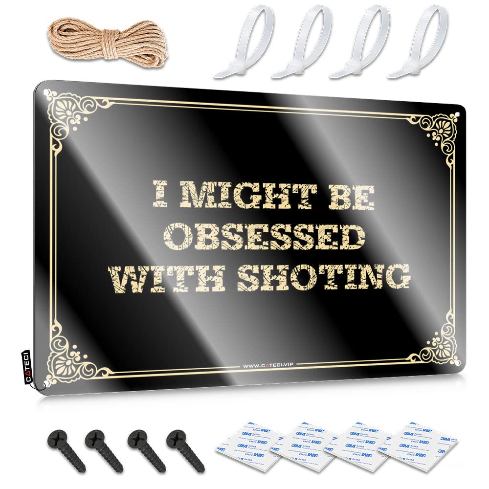 Print Bar Vintage Poster - I Might Be Obsessed With Shoting Anniversary Rustic Wall Hanging(30X40CM)
