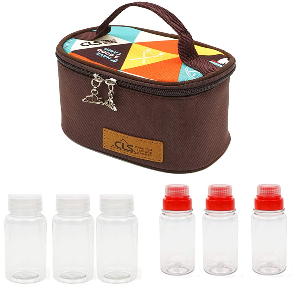 Amazon | ポータブル調味料ボトルセット 液体/粉末用 ボトル6本セット