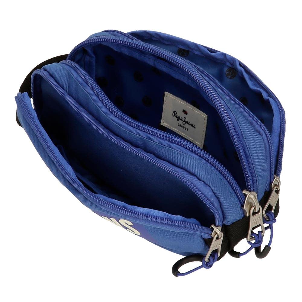 Pepe Jeans Darren Triple Case Blue 22x10x9cm Polyester, Blue, Triple Case, 22 sztuki - Image 4
