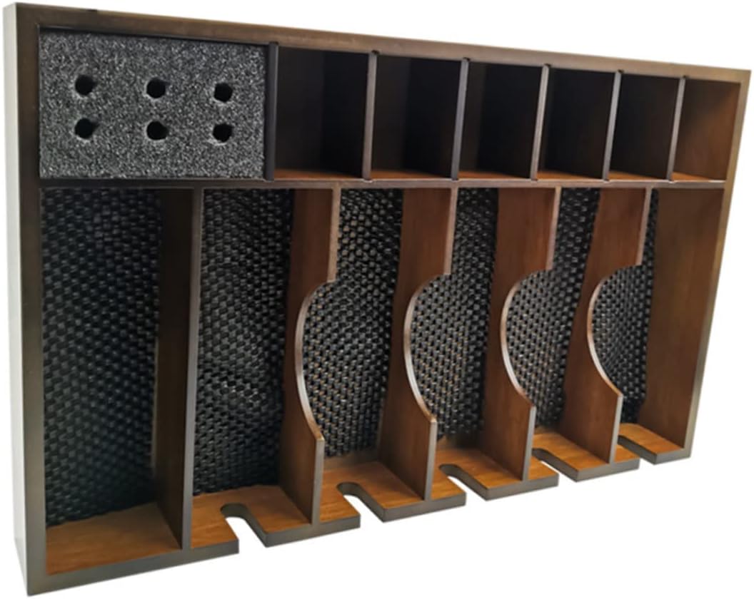 DECHOUS Vintage Wooden Hair Clipper Holder Rack Tray Hair Tool Organizer for Salons Retro Design for Stylists