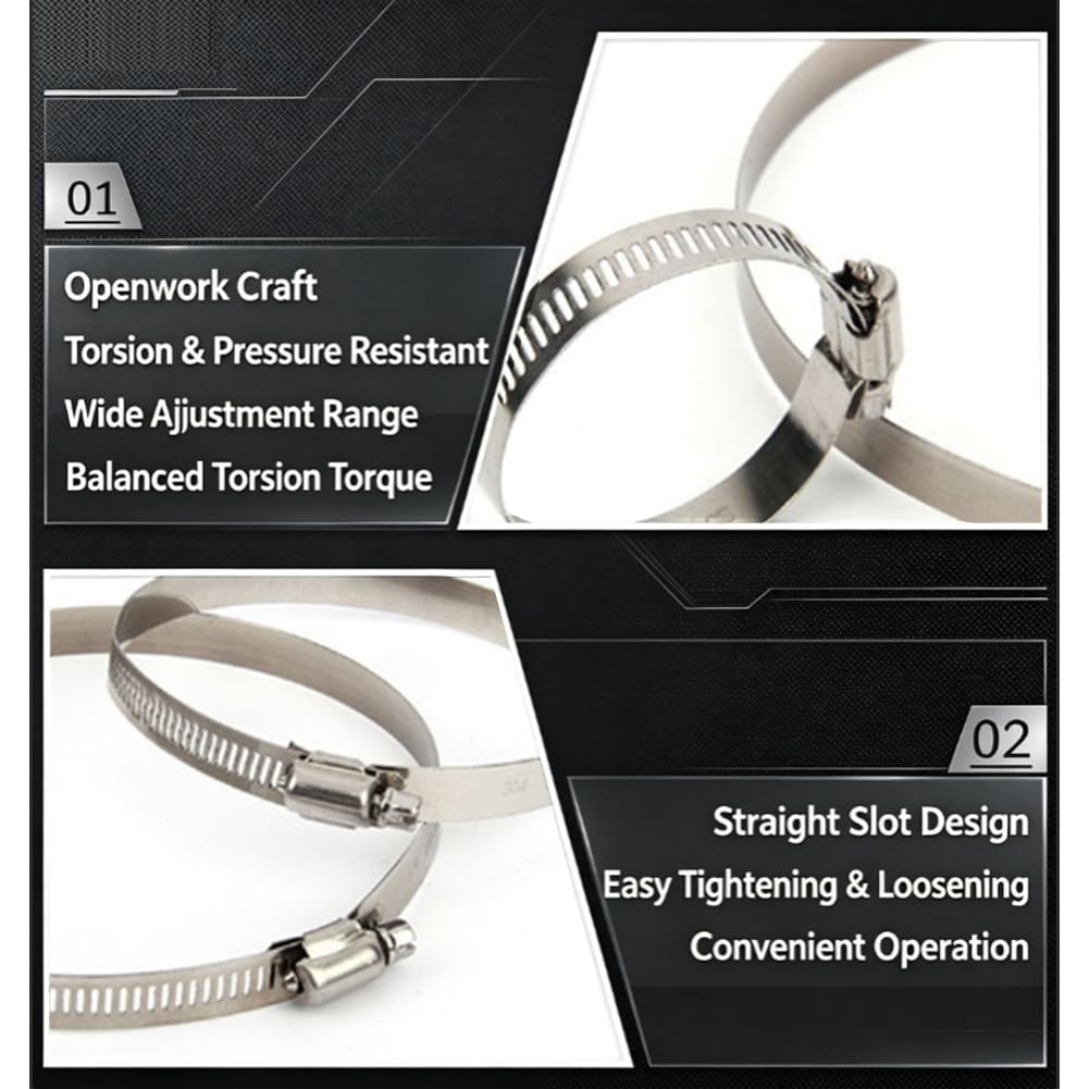 Fascette stringitubo, 6 pezzi, 232-254 mm, fascette stringitubo