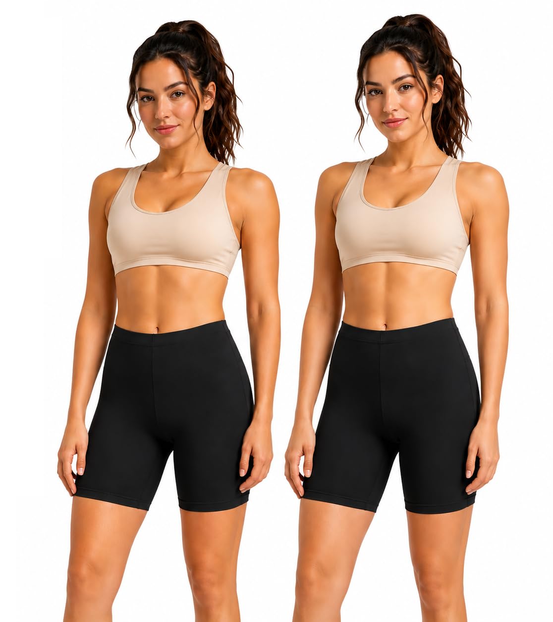 Women's High Coverage Super Combed Cotton Elastane Stretch Mid Waist Shorties (in, Numeric, 32, Black - Pack of 2)-picture-18