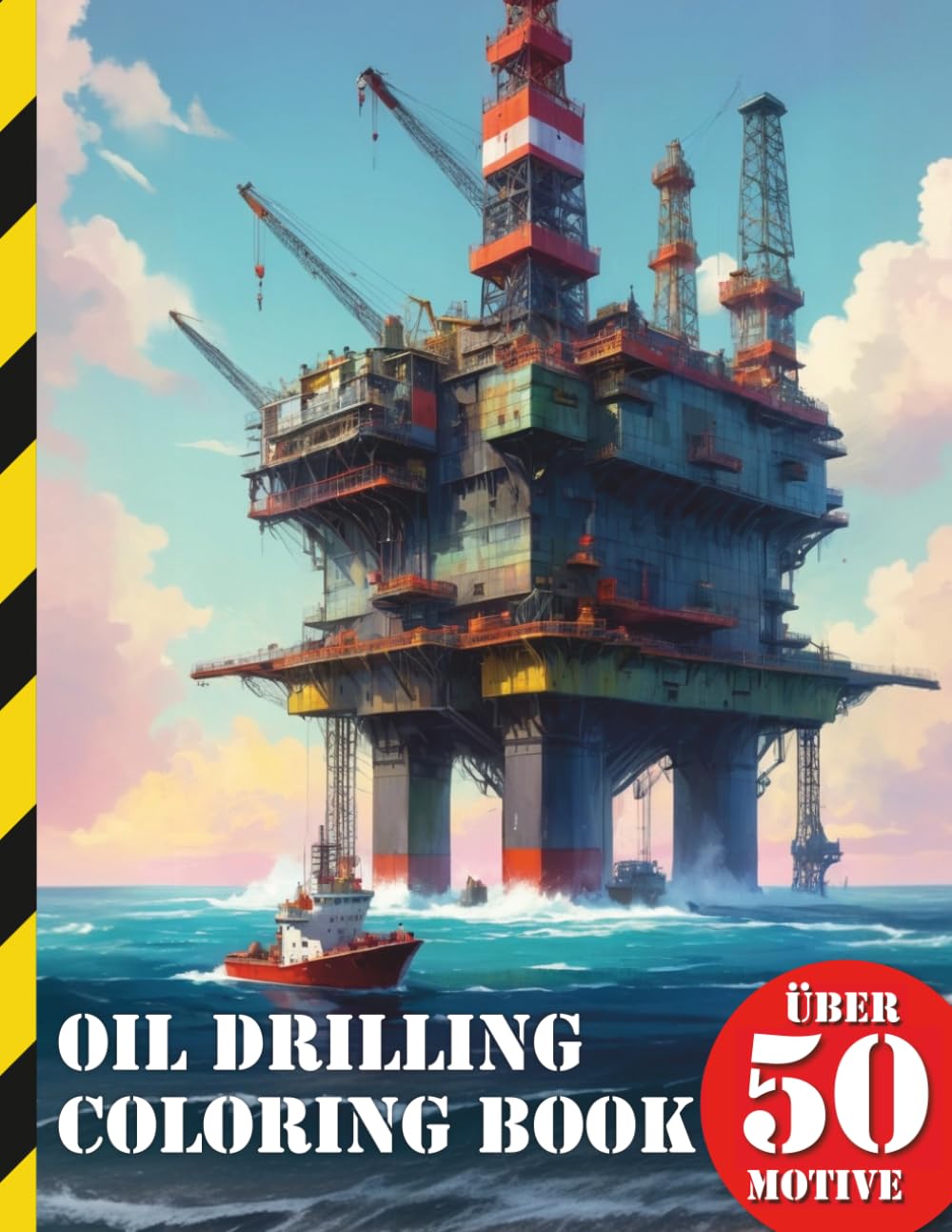 Oil Drilling Oil rig Coloring Book XXL: Explore the giants of the sea: Your coloring book featuring realistic oil rigs