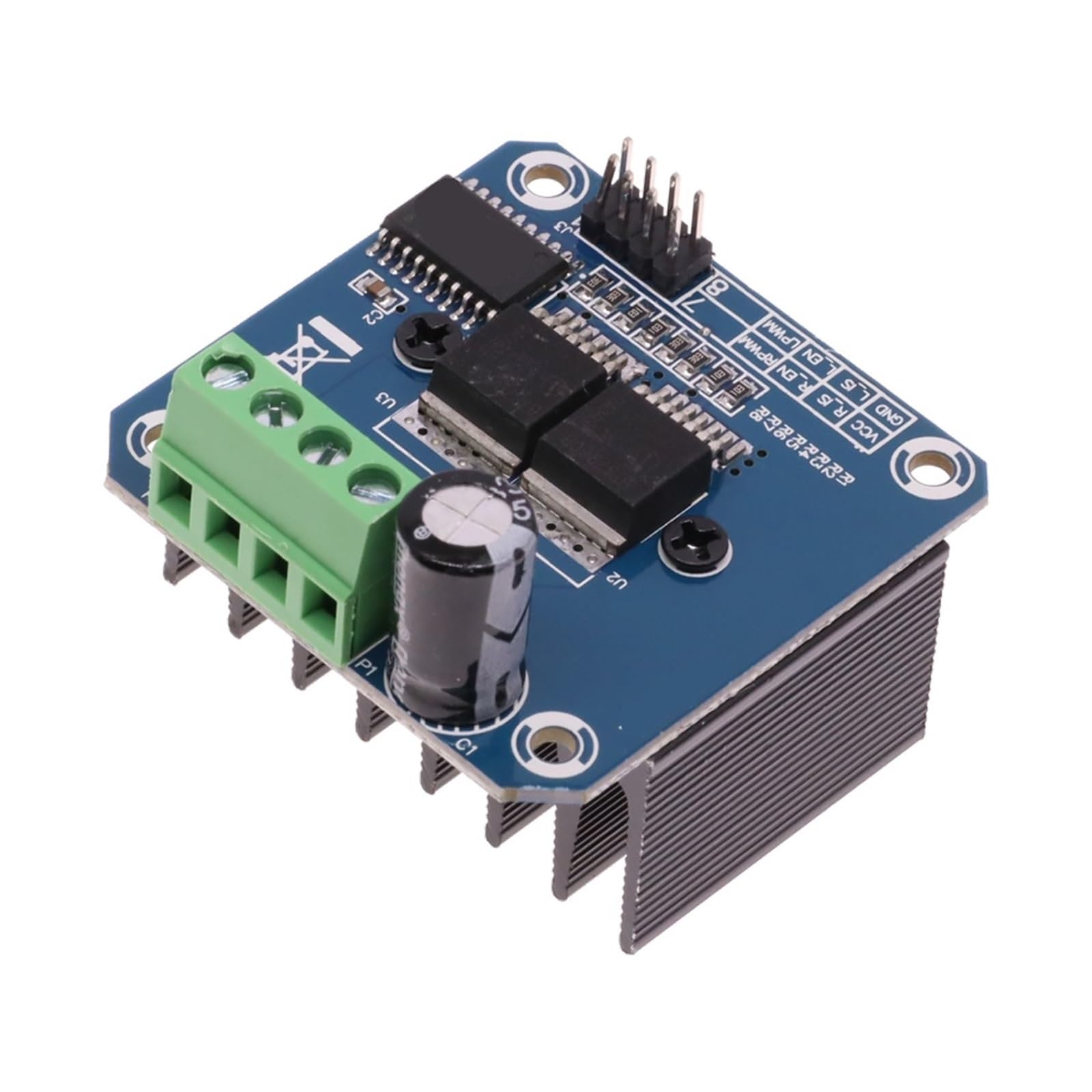Controlador de motor, Módulo Controlador De Motor Paso A DC 43A, PWM Puente H For Coches Inteligentes, 5 Unidades,Control inteligente