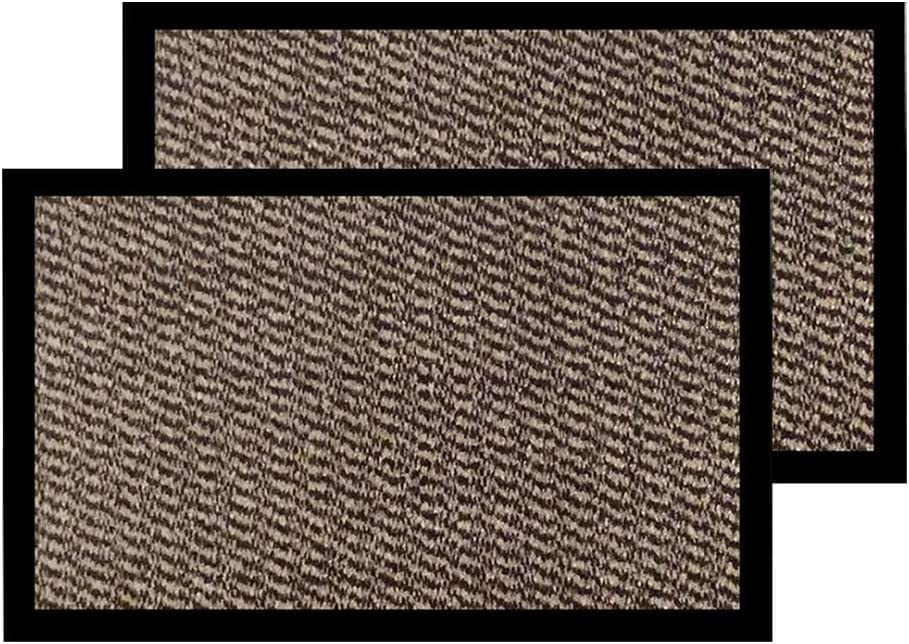 HOUSEGADS Dirt Trapper Door Mat for Indoor&outdoor Heavy Duty Non Slip Rubber, Floor and Kitchen Mats Doormats Super Absorbent (Brown, 50 x 80 (Pack of 2)