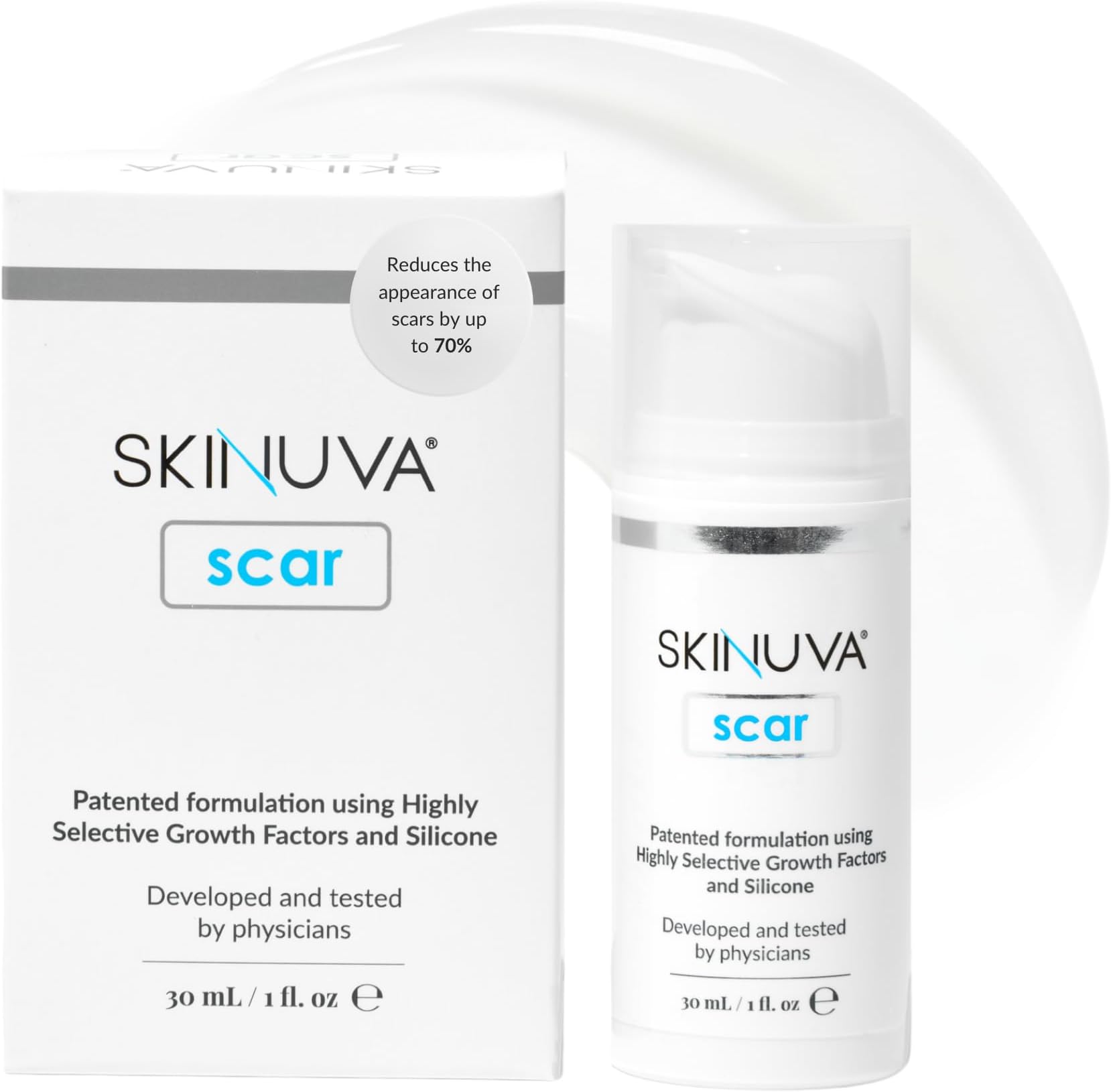 Scar Cream for Face & Body - Old & New Scar Treatment for Surgery, Burns & Other Skin Trauma (1 oz)