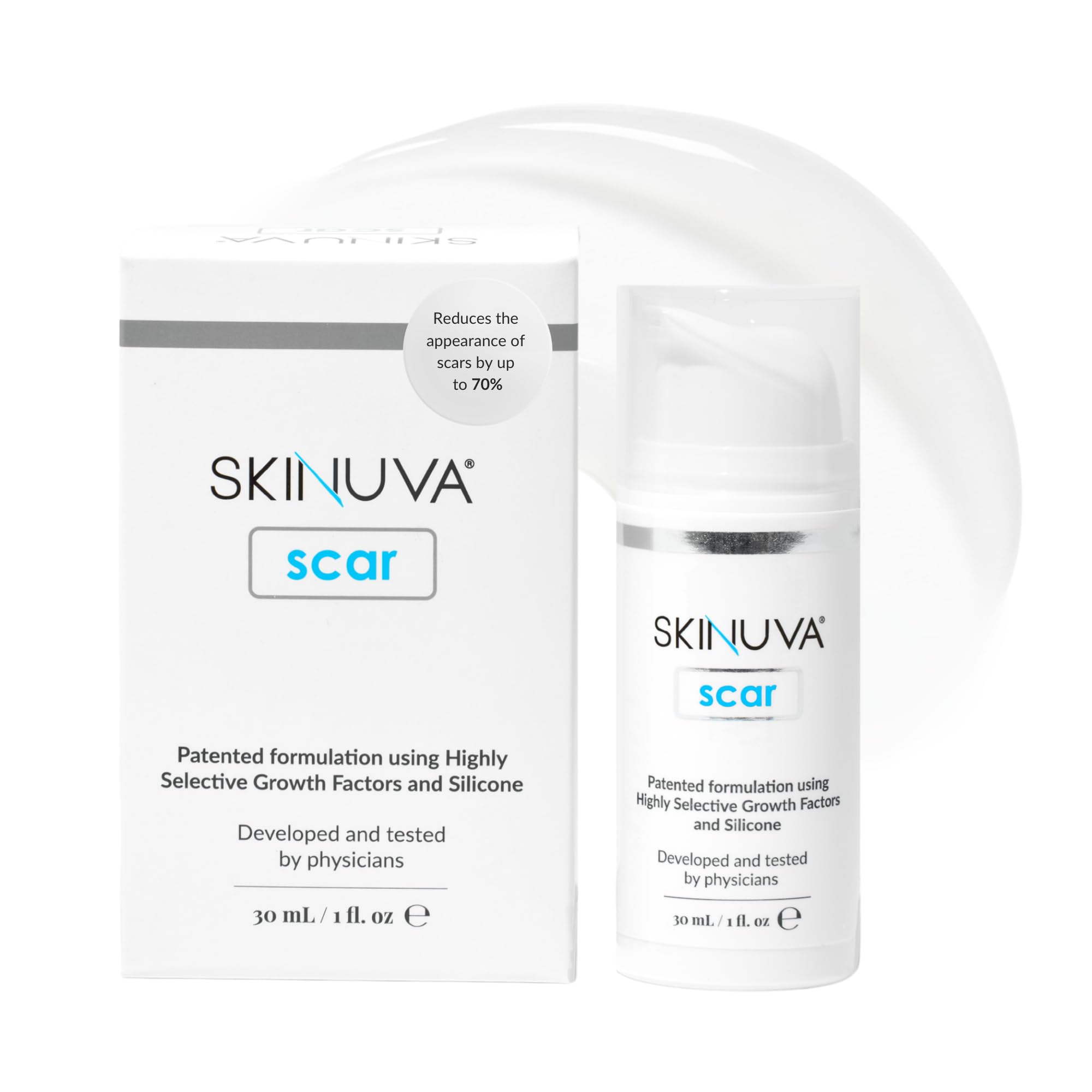 Skinuva® Next Generation Scar Cream - Advanced Scar Cream Formulated with Growth Factors (1 oz)