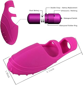 Vibrador de dedo resistente al agua, fuerte, eléctrico ...