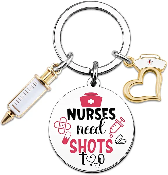 VIESUJI Nurse Keychain Nurse Gifts For Women Men Practitioner Medical Assistant LPN RN Gifts For Nurses Week Graduation Christmas Halloween