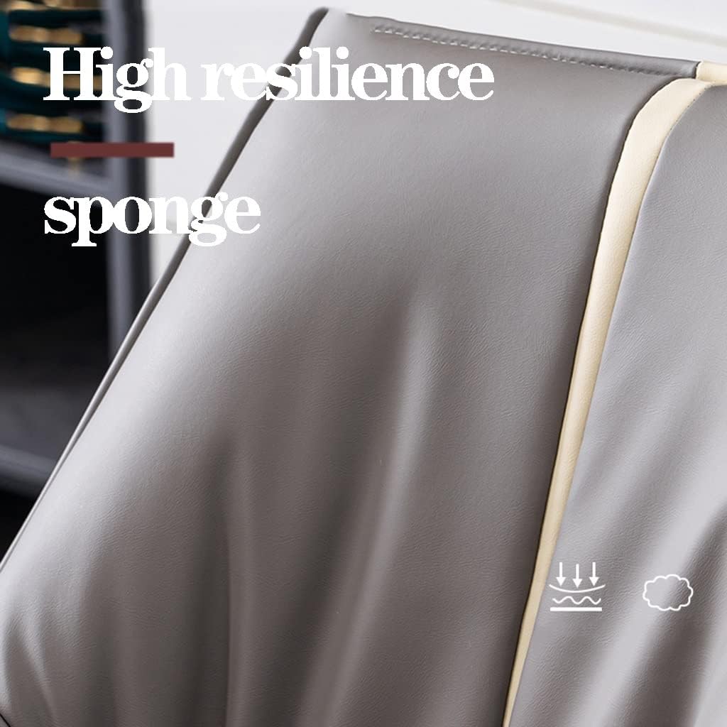 Leather Accent Armchair with Extra Thick Padded Backrest and Seat Cushion Side Chairs Sofa Chair,Non-Slip Adsorption Feet Sturdy Metal Frame for Lounge Office Reception (Color : White)