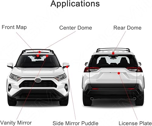 Miniatura 3 de Kit de luz interior LED blanca de 15 piezas de 6000 K de repuesto para Chevy Chevrolet Tahoe/Suburban, GMC Yukon 2007 2008 2009 2010 2011 2012 2013