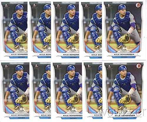 Investment Lot of TEN(10) 2014 Bowman Draft Pick # DP2 Kyle Schwarber ROOKIE Cards ALL in MINT CONDITION in Ultra Pro Card Savers !! Chicago Cubs 2014 Top MLB Draft Pick and Future Superstar !