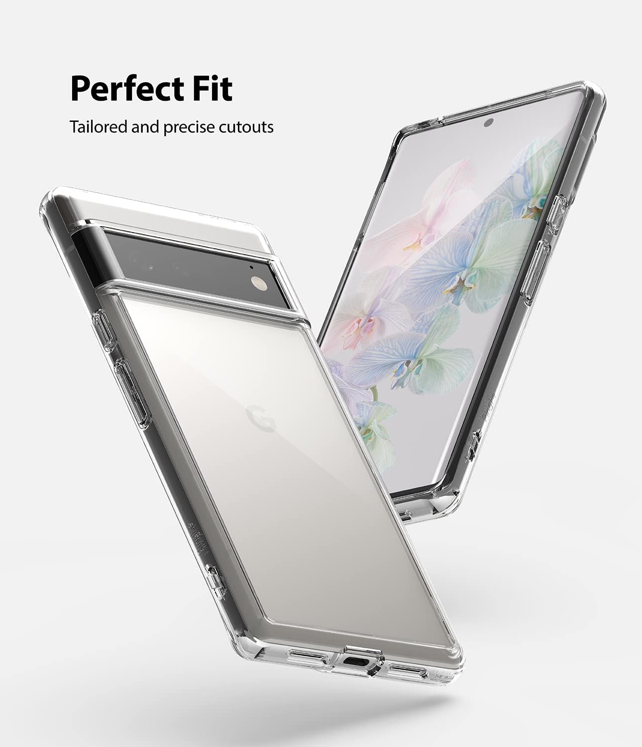 Ringke Fusion Compatible with Google Pixel 6 Pro Case, Clear Hard PC Back Shockproof TPU Bumper Protective Phone Cover for Pixel 6 Pro (2021) - Transparent