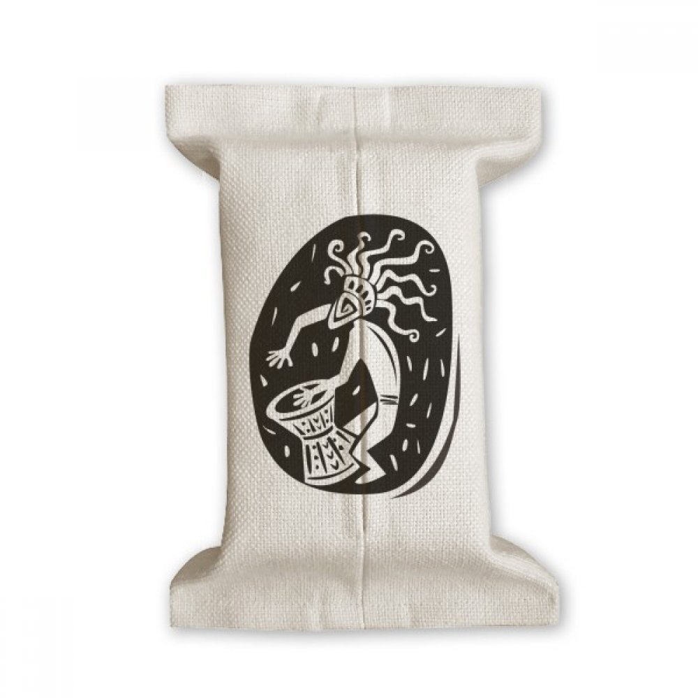 DIYthinkerAbstract Ancient Egypt Pharaoh Silhouette Tissue Paper Cover Cotton Linen Holder Storage Container Gift