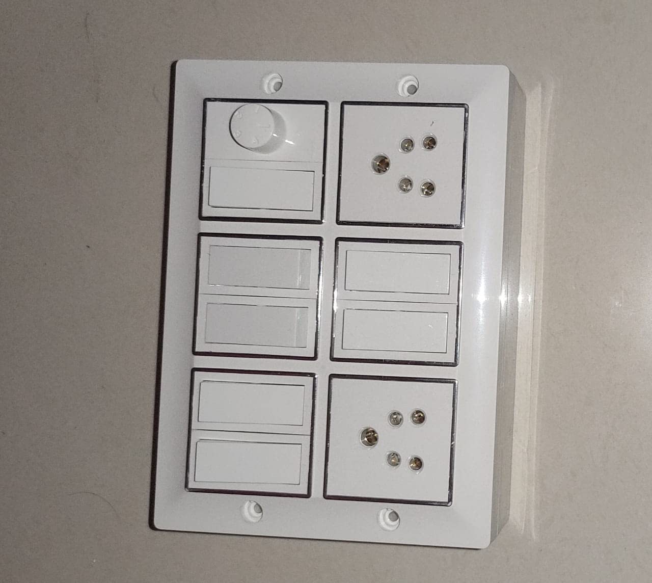 Buy Supriya LED Combined Modular Junction Box Wall ing 6A Switch