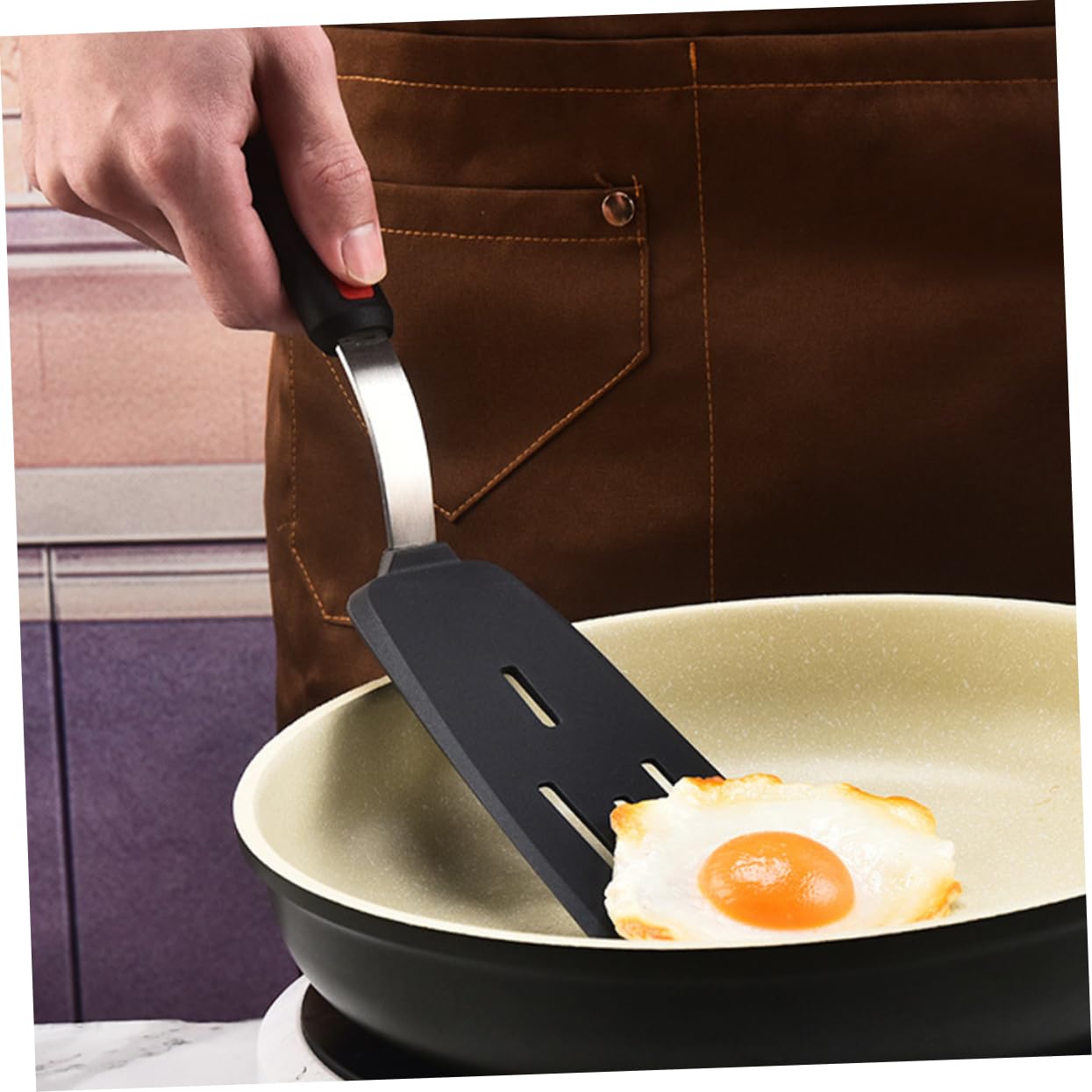 SHOWERORO Spatole da Cucina in Silicone Set di Spatole Antiaderenti per Padelle Utensili Portatili per Friggere A Casa Spatola per Wok per Cucinare
