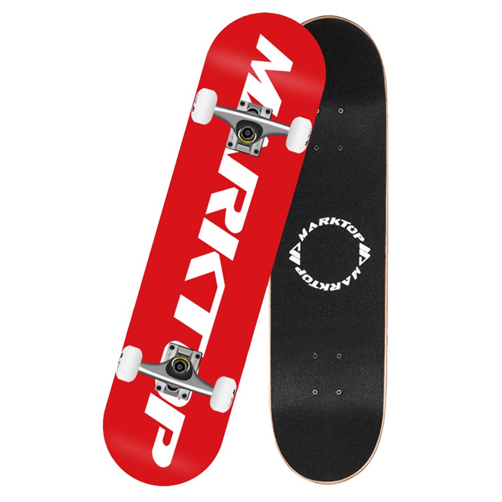 SHIJING Cruiser Skateboard 31''x7.9'' Longboard Double Kick Trick Board for Extreme Sports and Outdoors Adult Boys Also Girls Skateboard