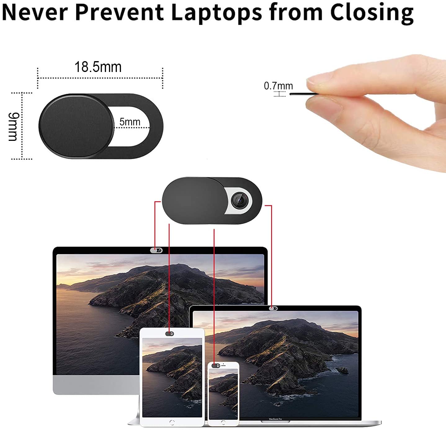 Coperchio della webcam per privacy per smartphone notebook PC iPad (8 confezioni)