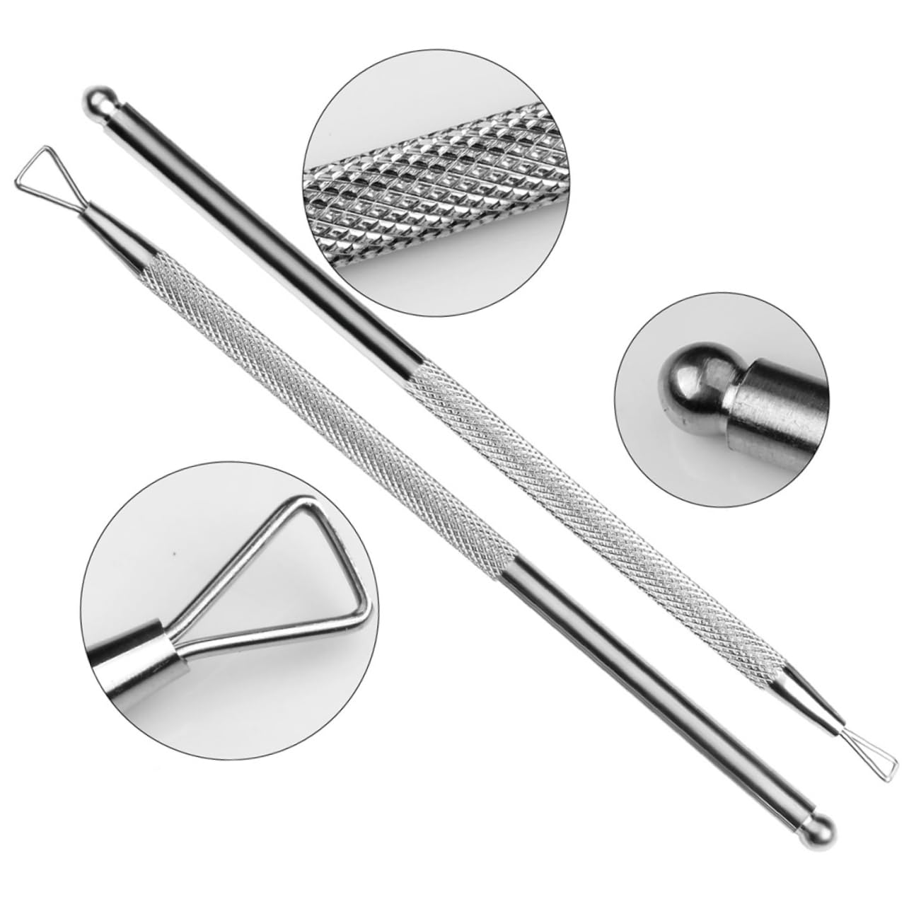 3Pcs Dual Sided Stainless Steel Cuticle Nail Polish Remover Tool for Manicure for Professional Use for Nail Art Application