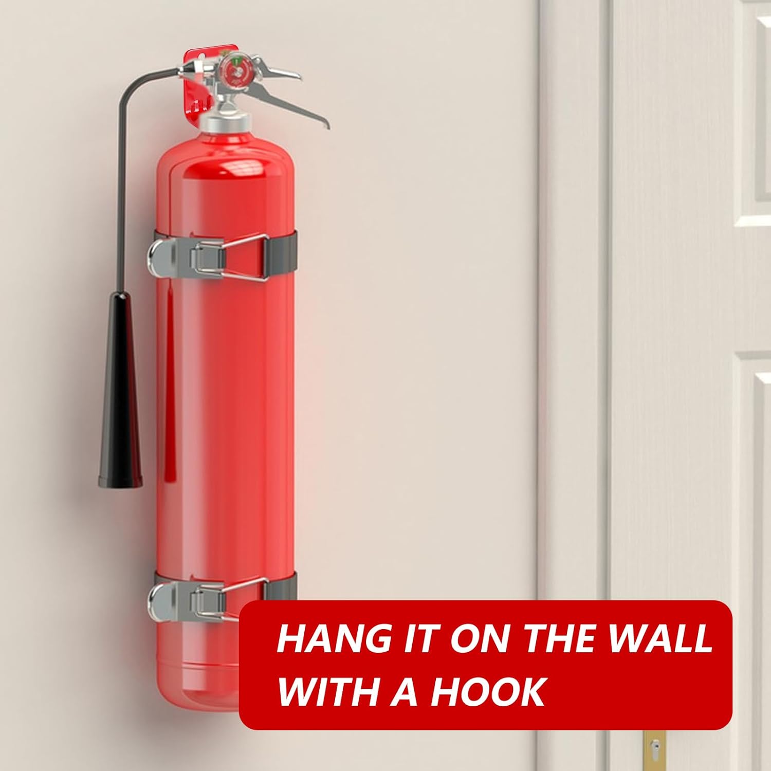 Fire Extinguisher Mounts & Brackets,4 Pack Fire Extinguisher Brackets and Holders, Fire Extinguisher Wall Hook Holder Hanger for 10 lb fire Extinguisher Mount