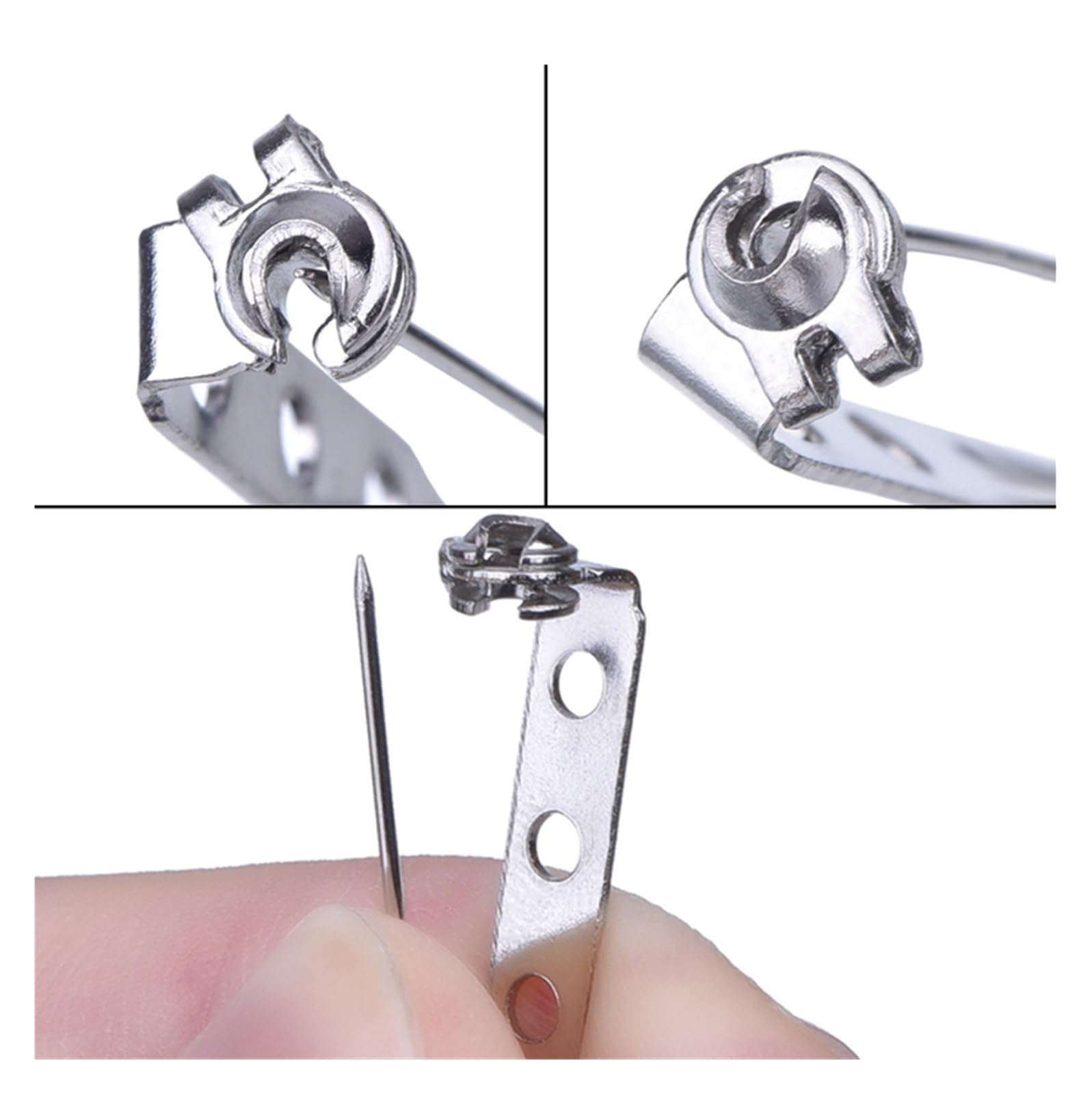 broches magnéticos,imperdibles, 50 Uds. Broche de alfileres de 20/25/32/38mm, Base, Cierre Trasero, Soporte for Insignia, Broche for fabricación de Joyas DIY