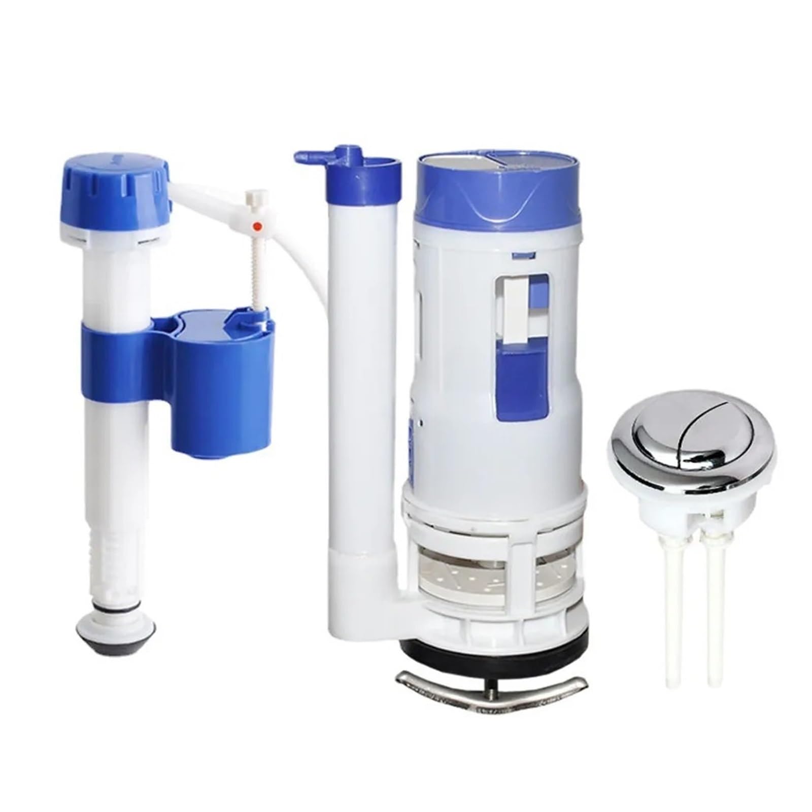 Kit di Sostituzione della Valvola di Scarico Doppia for WC for WC Monopezzo, con Valvola di Scarico, Valvola di Riempimento, Kit Universale di Assistenza WC per(18CM)