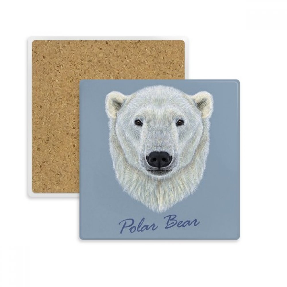 Ours polaire dessous de verre absorbant pour verre et tasse