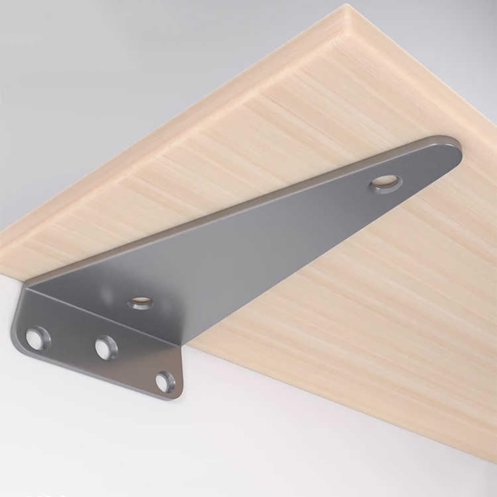 Soportes De Estantería Triangulares Invisibles De Metal De Pared, 10CM|15CM|20CM|25CM|30CM Soportes Resistentes Para Estanterías Flotantes, Juego De 4, Capacidad De Carga 20kg(30CM)