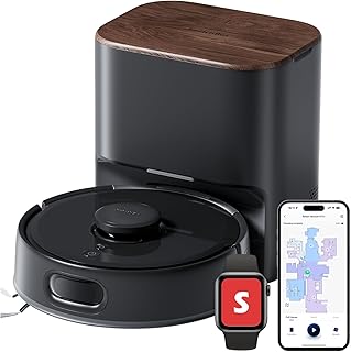 SwitchBot K11+ Robot Vacuum with Mop, 6000Pa Powerful Suction, 90-Day Dust Storage, Self-Emptying LDS Smart Mapping Slim …
