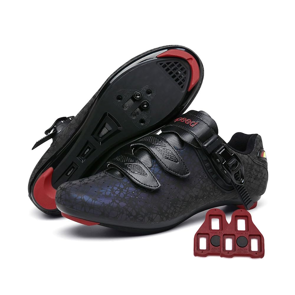Zapatillas Ciclismo Carretera Hombre Mujer, Zapatillas de Ciclismo con Look/SPD Tacos, Zapatos Bicicleta Montaña, Bicicleta de Spinning Montaña Calzado