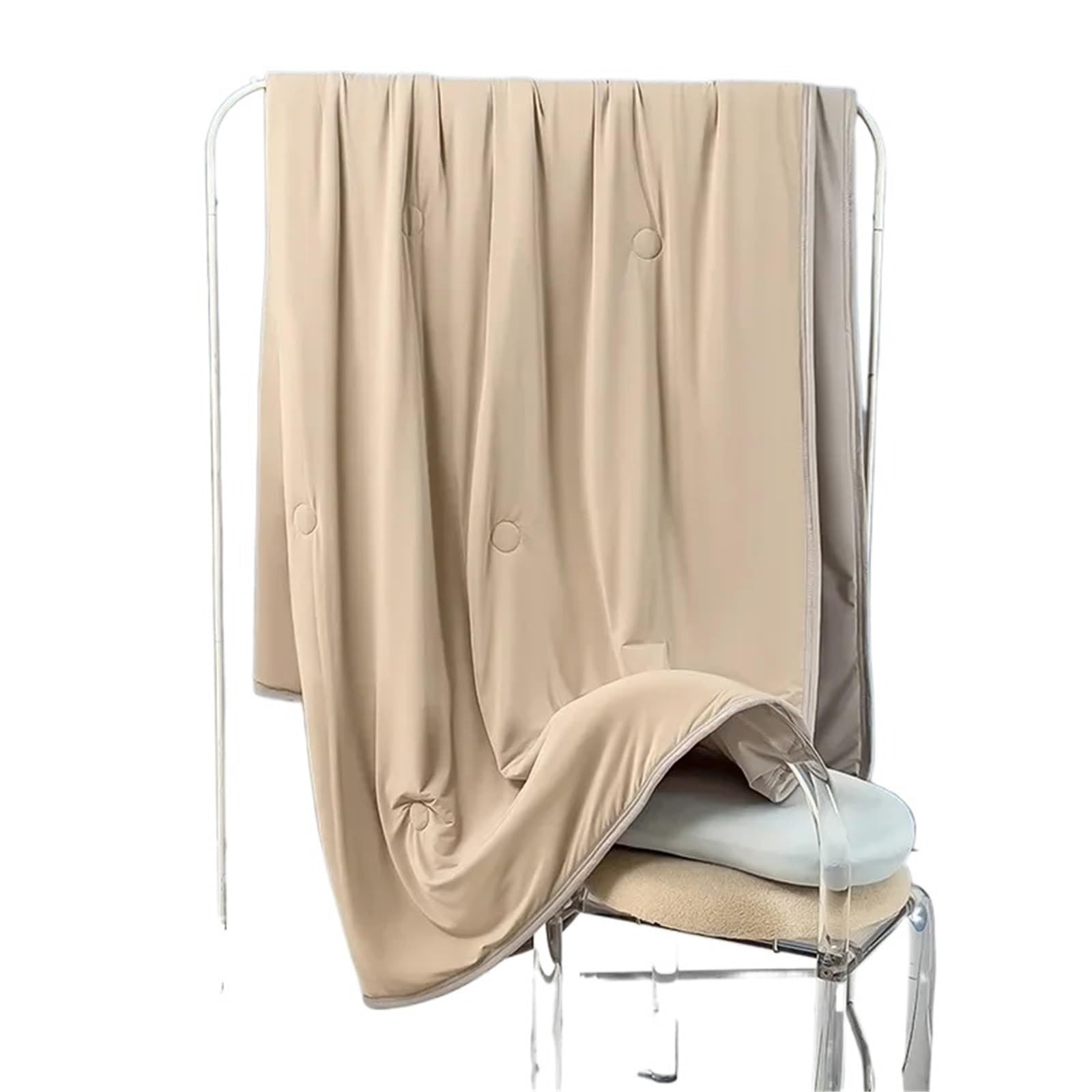 EBzvblxm Cooling Blanket for Summer, Cooling Silk Blanket Machine Washable Breathable Multicolor Multiple Sizes(Coffee,100X150cm)