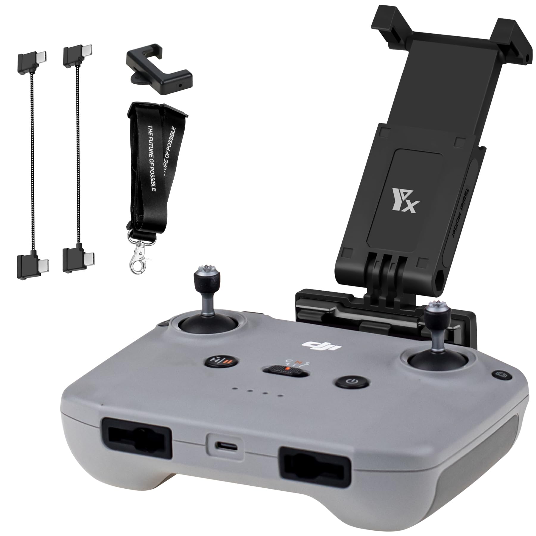 Supporto per tablet RC-N3, N2, N1, N1C da 7,9 a 11 pollici, con cavo RC, cordino per DJI Air 3S/3/2S/2, Mini 4K/2 SE/5/4 Pro/3, Neo, Flip, Mavic 3 controller, accessori di controllo serie