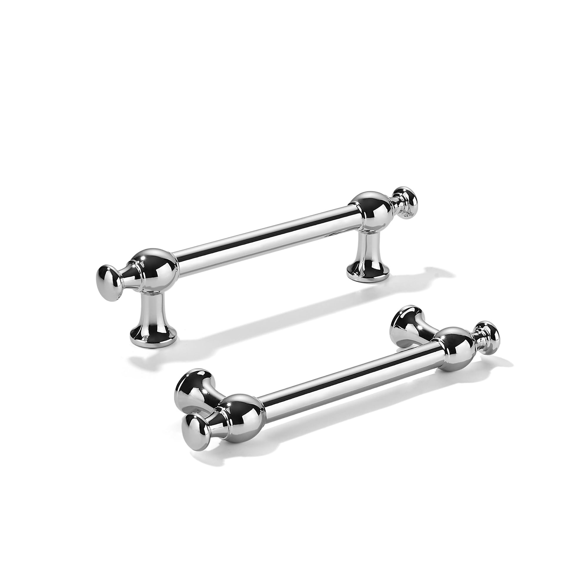 KHTUMEWARE-80453 Polished Chrome Cabinet Pulls CTC 4 in (102 mm) 5-Pack