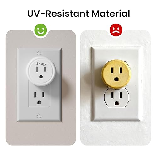 Miniatura 7 de GHome Smart Enchufe, enchufes inteligentes WiFi de doble banda de 15 A funcionan con Alexa y Google Home, enchufe inteligente con temporizador de