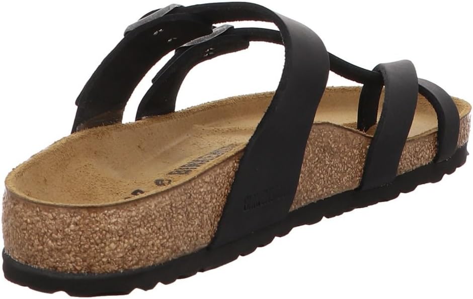 Birkenstock Girl's Mayari Birko-Flor Nubuck Flip Flops, Black, 8 US