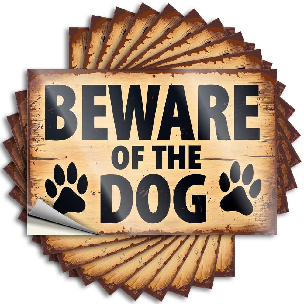 Fzfn Colour Sticker Helmet Reading Caution: Dog Area For Standing - Bedroom Stuff Easy Peel Removable(8X12cm)
