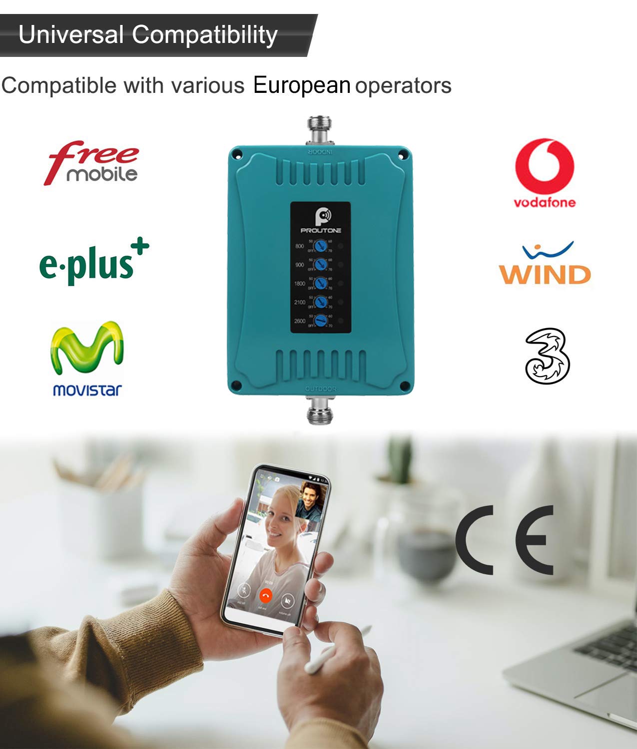 Amplificatore Segnale Cellulare 4G/3G/2G - Ripetitore GSM Per Casa E Ufficio, Compatibile Con Tutti Gli Operatori - Foto 9