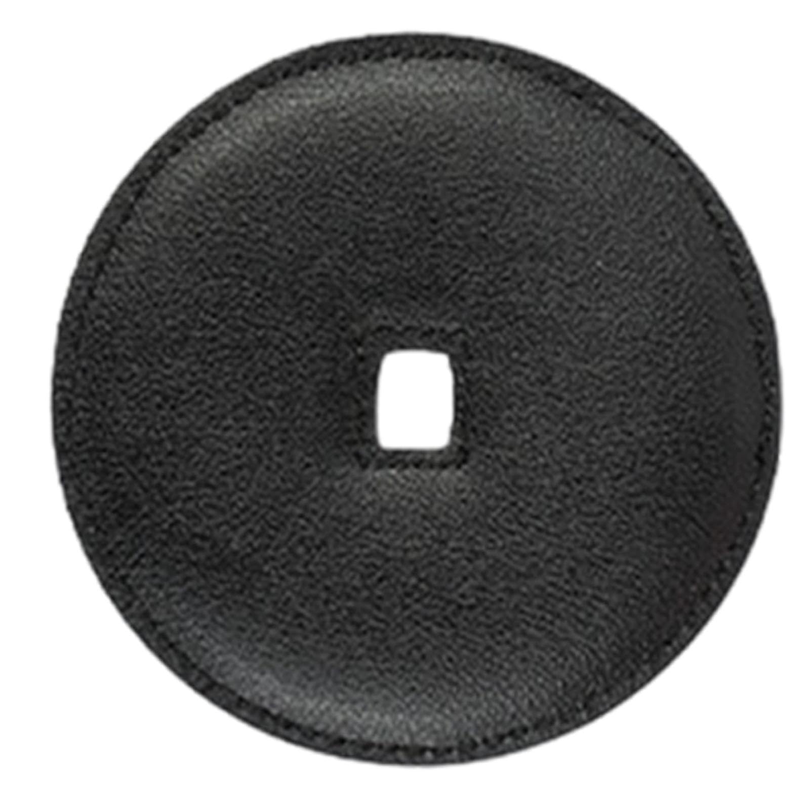 Tachiuwa 2Pcs Cymbal Handle Cymbal Strap Replacement Strip Percussion Instrument Leather Straps with Pads, black